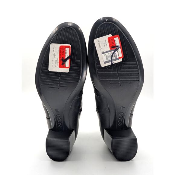 Ecco Shape M 35 Ankle Boots Side Zip Women's Leather Black Size US9-9.5 EU40 - Picture 7 of 10